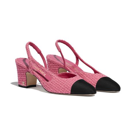 chanel slingback tweed pink|chanel slingbacks.